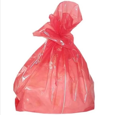 Red Hot Water Soluble Laundry Bag For Infection Control