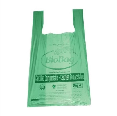 Biodegradable PLA PBAT 25 Micron Compostable T Shirt Bag