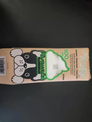 White Poop Bag Water Soluble PVA Material Dissolve In Water As Rolls